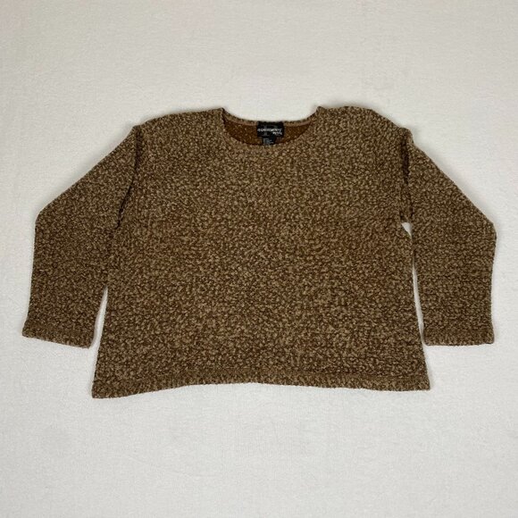 Vintage Y2k Requirements Brown Fuzzy Fairy Grunge Petite Large Sweater - Picture 1 of 8